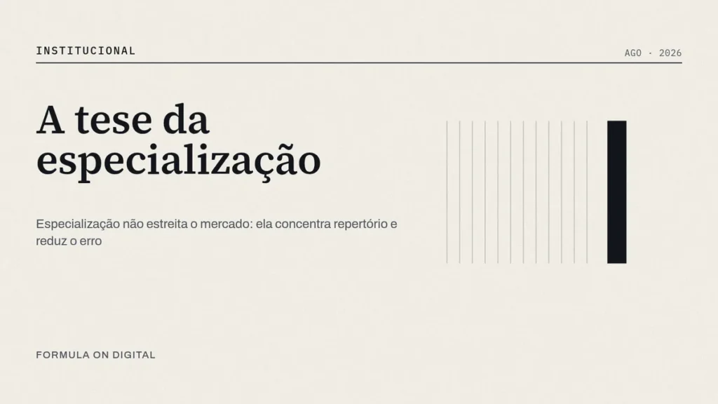 Feixe de linhas paralelas finas contrastando com uma única linha espessa, representando dispersão contra especialização